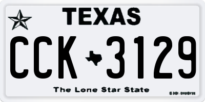 TX license plate CCK3129