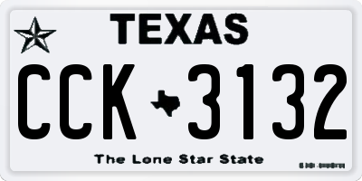 TX license plate CCK3132
