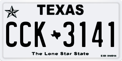 TX license plate CCK3141
