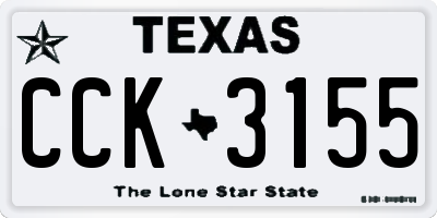 TX license plate CCK3155