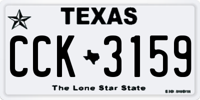 TX license plate CCK3159