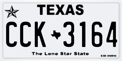 TX license plate CCK3164
