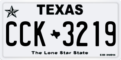 TX license plate CCK3219