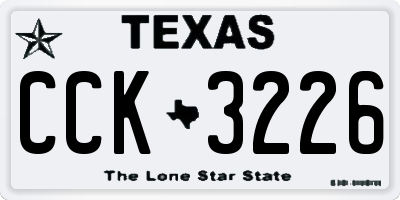 TX license plate CCK3226