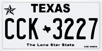 TX license plate CCK3227