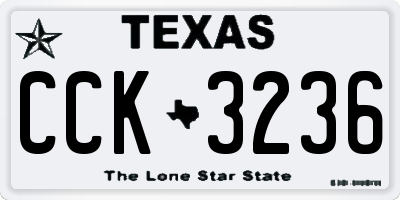 TX license plate CCK3236