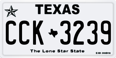 TX license plate CCK3239
