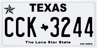TX license plate CCK3244