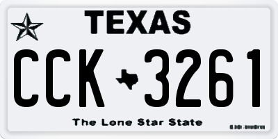 TX license plate CCK3261