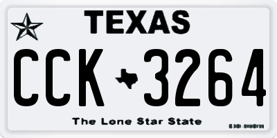 TX license plate CCK3264
