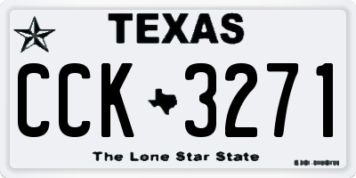 TX license plate CCK3271