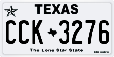 TX license plate CCK3276