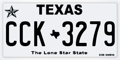 TX license plate CCK3279