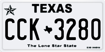 TX license plate CCK3280