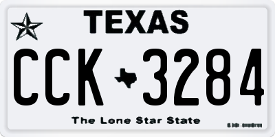 TX license plate CCK3284