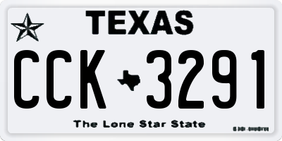 TX license plate CCK3291