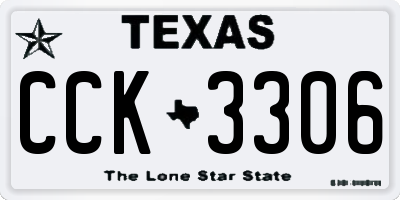 TX license plate CCK3306
