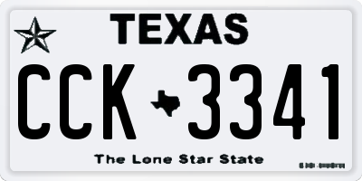 TX license plate CCK3341