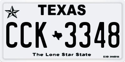 TX license plate CCK3348