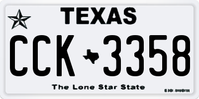 TX license plate CCK3358