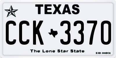 TX license plate CCK3370