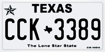 TX license plate CCK3389