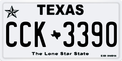 TX license plate CCK3390