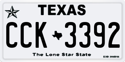 TX license plate CCK3392