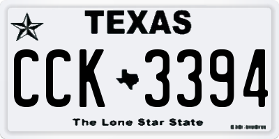TX license plate CCK3394
