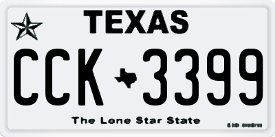 TX license plate CCK3399