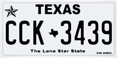TX license plate CCK3439