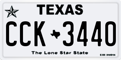TX license plate CCK3440