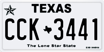 TX license plate CCK3441