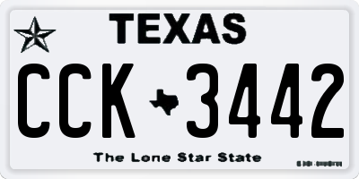 TX license plate CCK3442