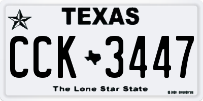 TX license plate CCK3447