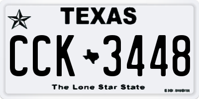 TX license plate CCK3448