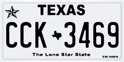 TX license plate CCK3469