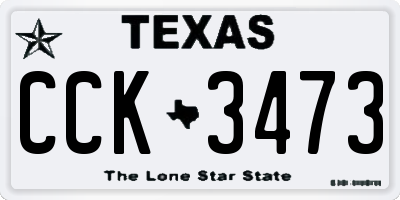 TX license plate CCK3473
