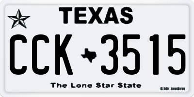 TX license plate CCK3515