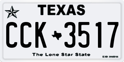 TX license plate CCK3517