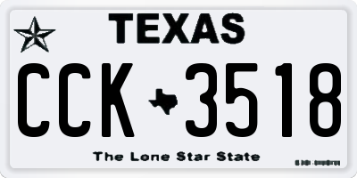 TX license plate CCK3518
