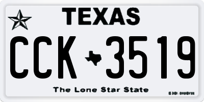 TX license plate CCK3519