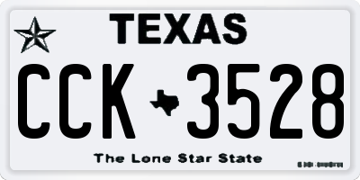 TX license plate CCK3528
