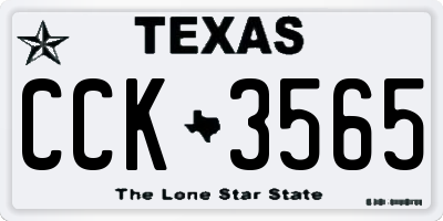 TX license plate CCK3565