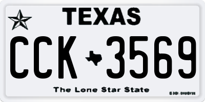 TX license plate CCK3569