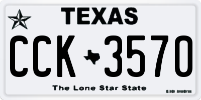 TX license plate CCK3570