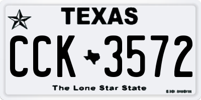 TX license plate CCK3572