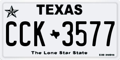 TX license plate CCK3577