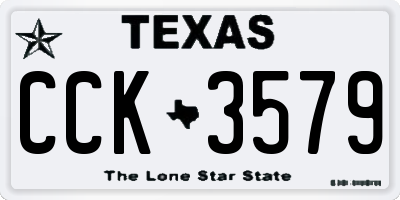 TX license plate CCK3579