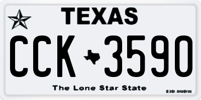 TX license plate CCK3590